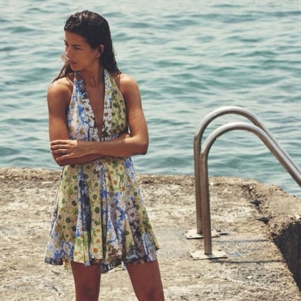🦋 BLOGGERS FAVORITE 🦋 NWT ZARA PRINTED SHORT DRESS SIZE S VACATION - Picture 7 of 13